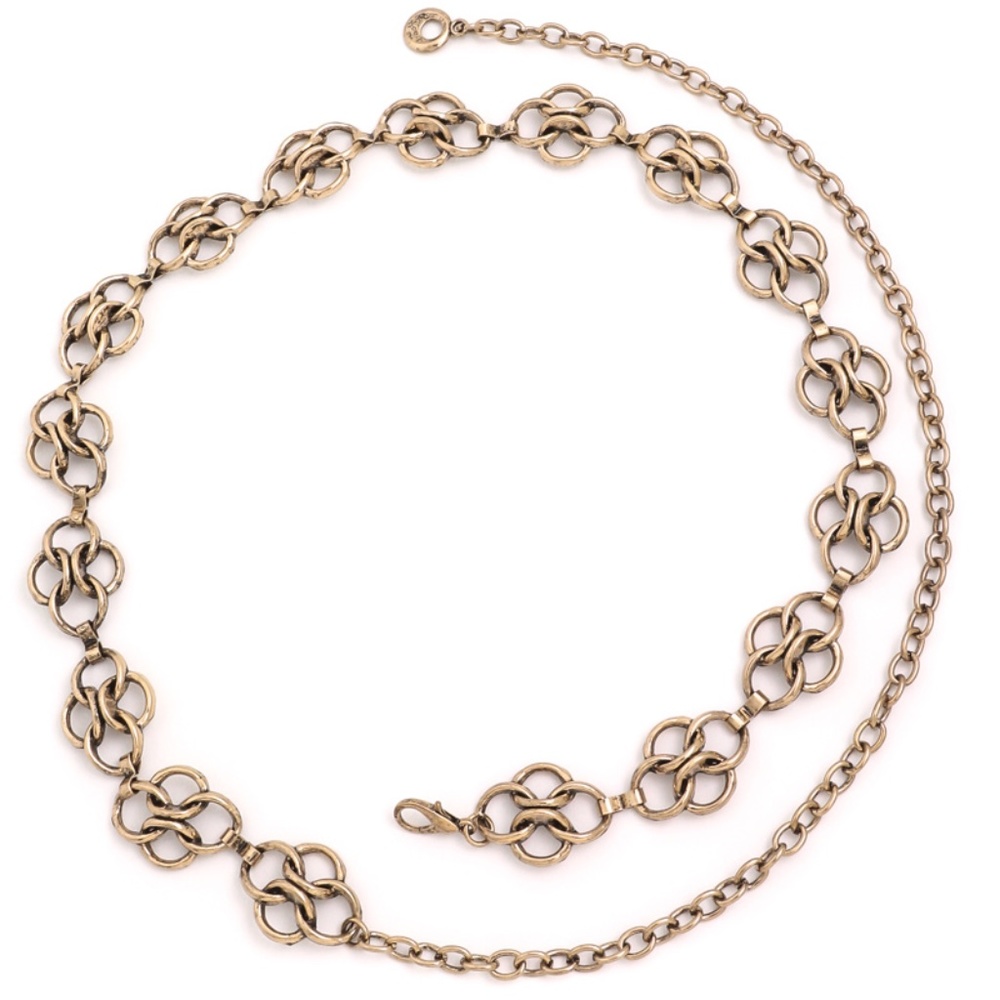 NWT - Gold Knotted Metal Link Statement Belt